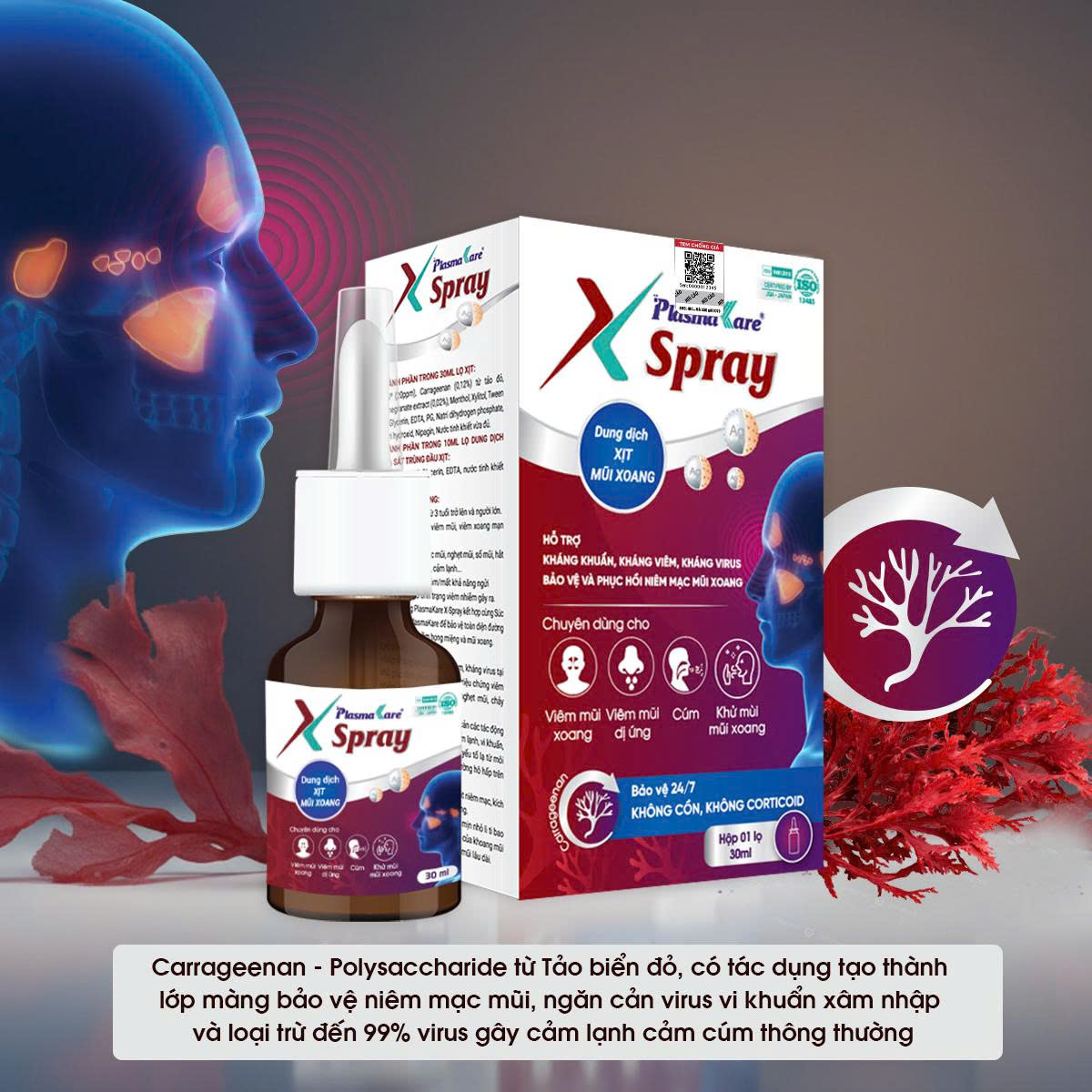 Xịt mũi xoang PlasmaKare X-Spray