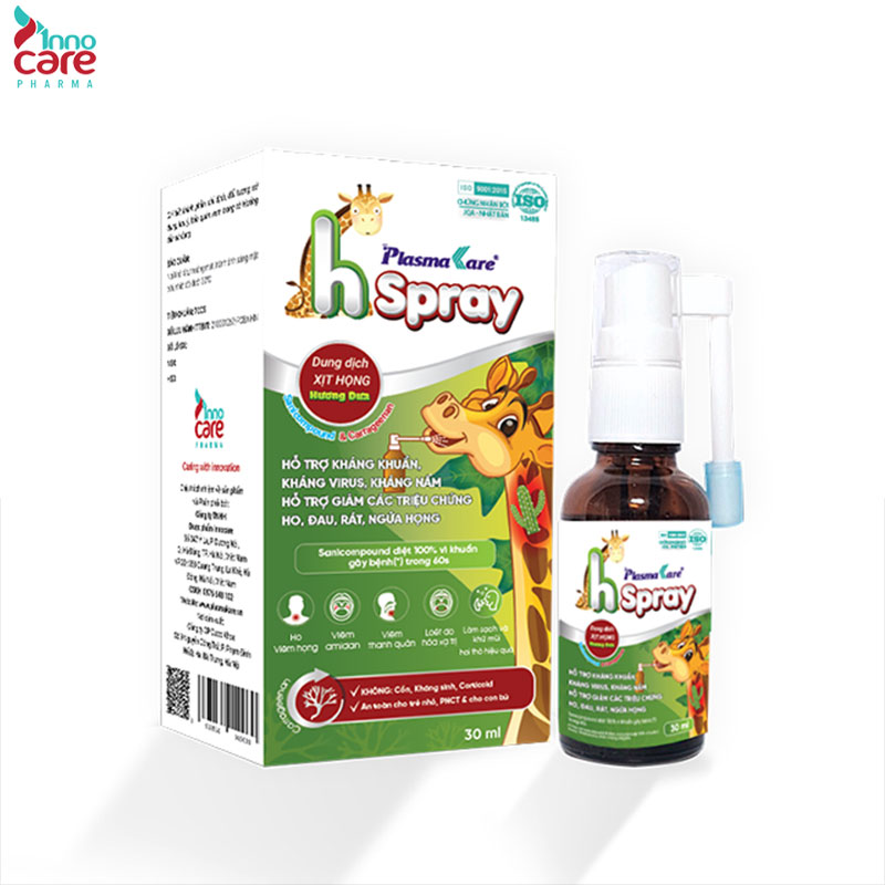 XỊT HỌNG PLASMAKARE HSPRAY, KHÁNG KHUẨN, KHÁNG VIRUS, GIẢM HO, RÁT HỌNG, PHỤC HỒI NIÊM MẠC XỊT HỌNG PLASMAKARE HSPRAY, KHÁNG KHUẨN, KHÁNG VIRUS, GIẢM HO, RÁT HỌNG, PHỤC HỒI NIÊM MẠC