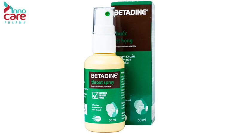 1. Thuốc xịt họng Betadine Throat Spray 1 Spray là thuốc gì? TOP các loại thuốc spray: công dụng và cách dùng