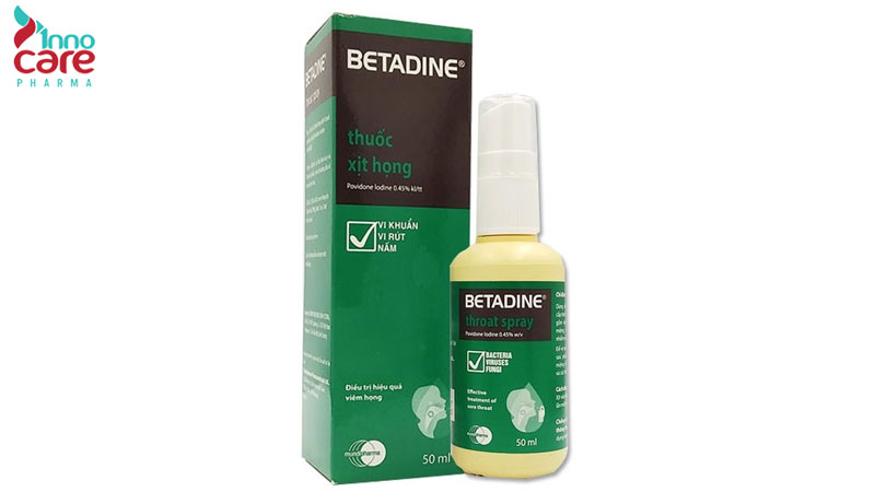 8. Betadine Throat Spray (Dược phẩm Mundipharma) 1 TOP 8 thuốc xịt họng kháng khuẩn tốt nhất trên thị trường hiện nay