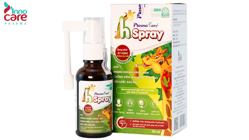 1. PlasmaKare H-Spray 1 TOP 8 thuốc xịt họng kháng khuẩn tốt nhất trên thị trường hiện nay