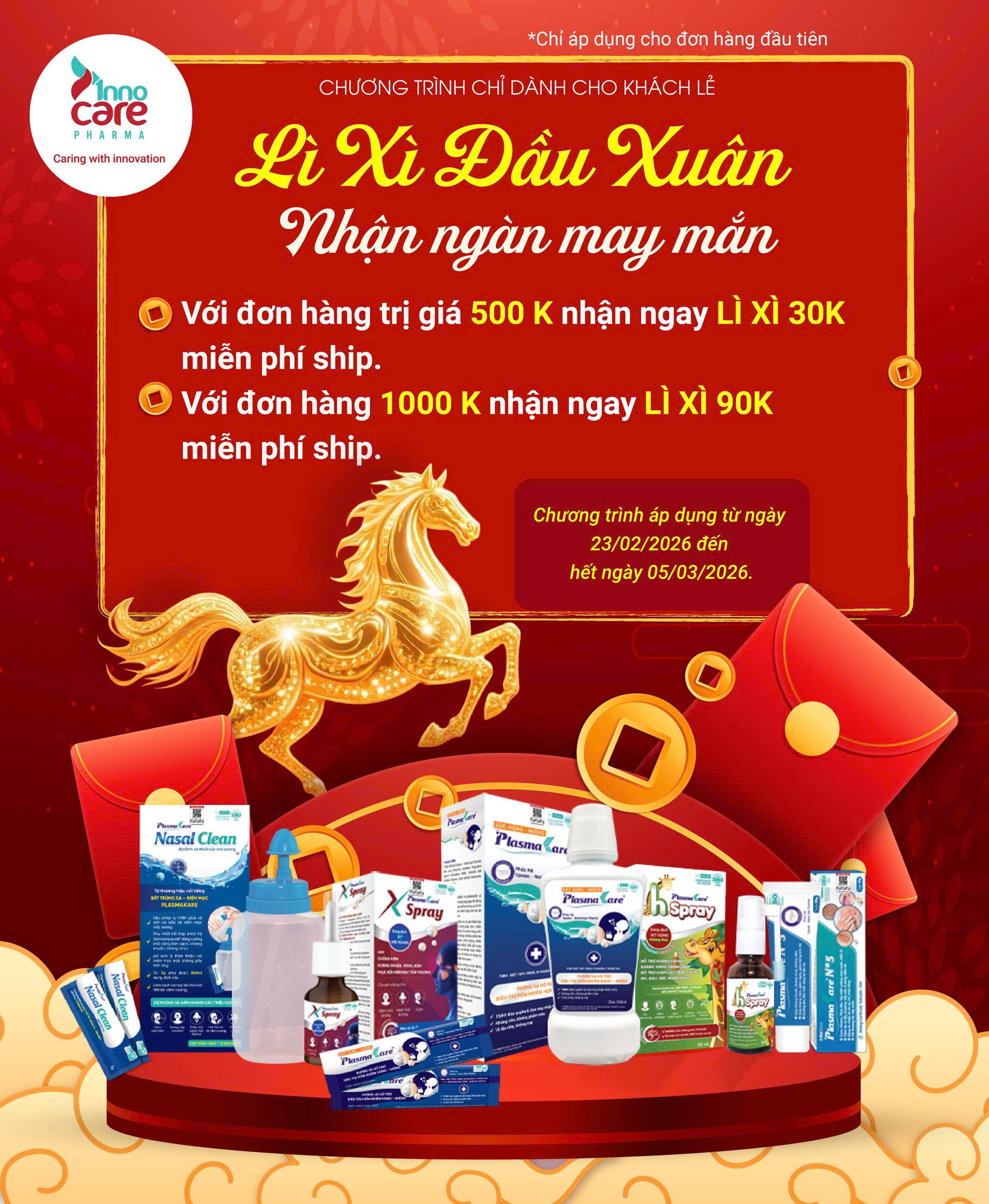 KHAI XUÂN BÍNH NGỌ - RƯỚC LỘC LÌ XÌ CÙNG INNOCARE 1